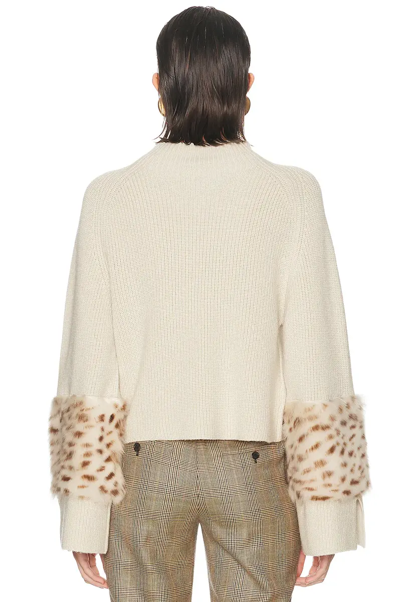 Lapointe Merino Mock Neck Sweater With Patch | Thumbnail 3 Lapointe Merino Mock Neck Sweater With Patch | Thumbnail 3