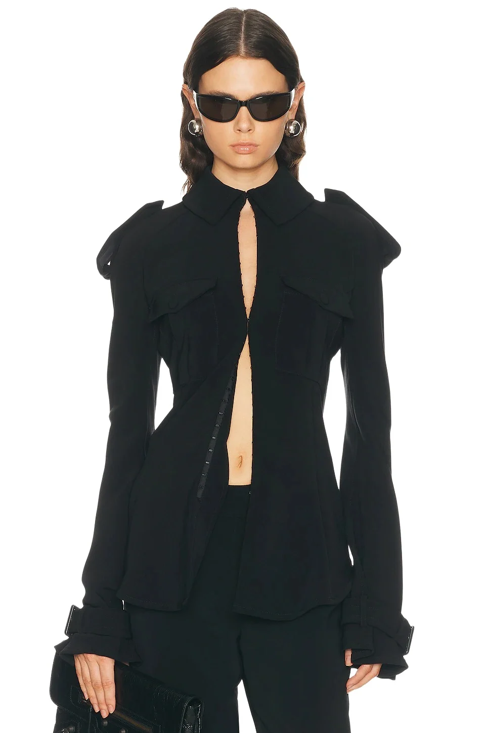 Jean Paul Gaultier Trench Detail Military Shirt