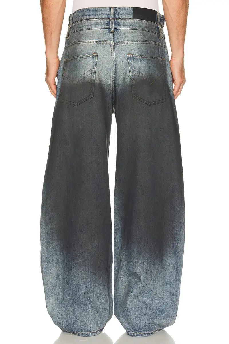FENG CHEN WANG Double Waist Gradient Indigo Denim Trousers | Thumbnail 3 FENG CHEN WANG Double Waist Gradient Indigo Denim Trousers | Thumbnail 3