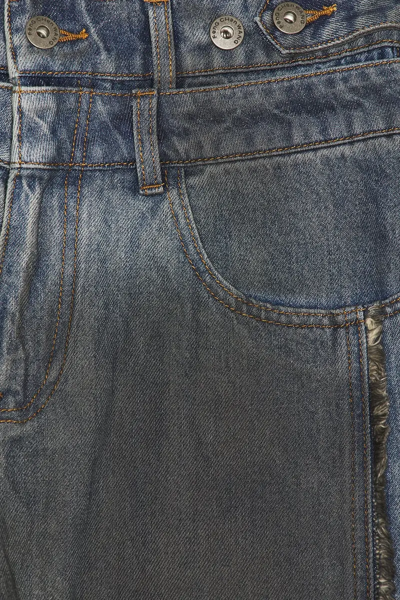 FENG CHEN WANG Double Waist Gradient Indigo Denim Trousers | Thumbnail 6 FENG CHEN WANG Double Waist Gradient Indigo Denim Trousers | Thumbnail 6