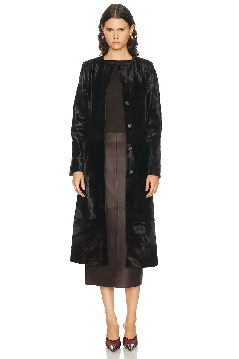 Simkhai Bowie Collarless Coat | Thumbnail 2 Simkhai Bowie Collarless Coat | Thumbnail 2