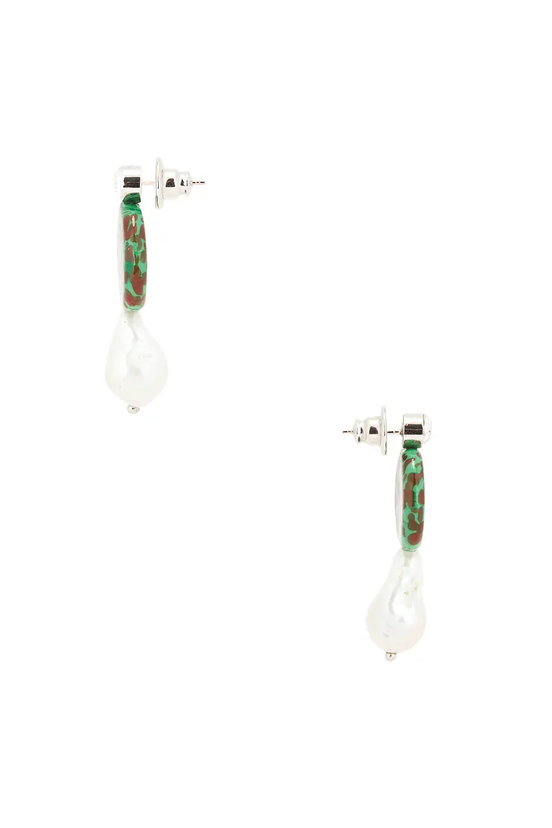 Dries Van Noten Handmade Artisanal Glass Disc Earrings | Thumbnail 3