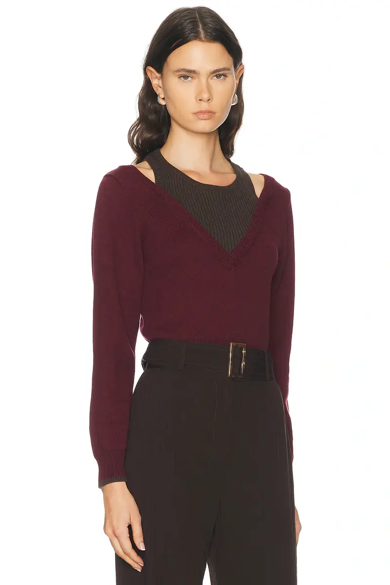 Matthew Bruch Color Block Layered Tank Sweater | Thumbnail 2 Matthew Bruch Color Block Layered Tank Sweater | Thumbnail 2