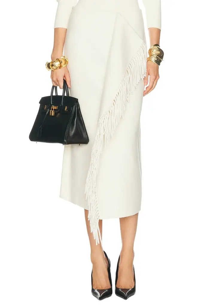RÓHE Double-Faced Fringe Skirt