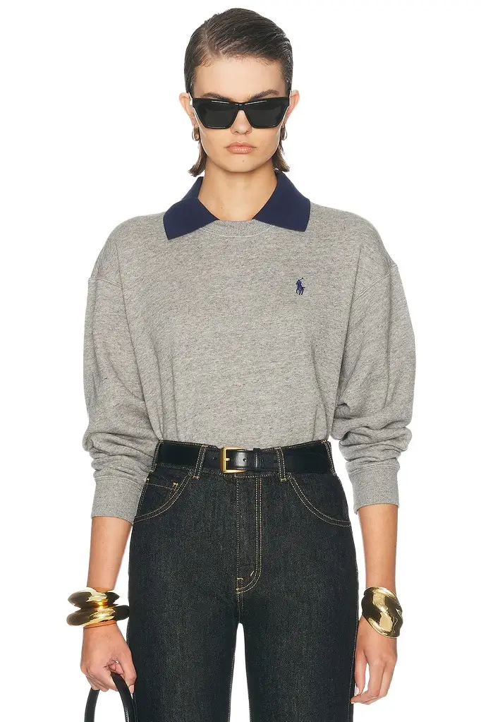 Polo Ralph Lauren Arctic Fleece Long Sleeve Collared Sweatshirt
