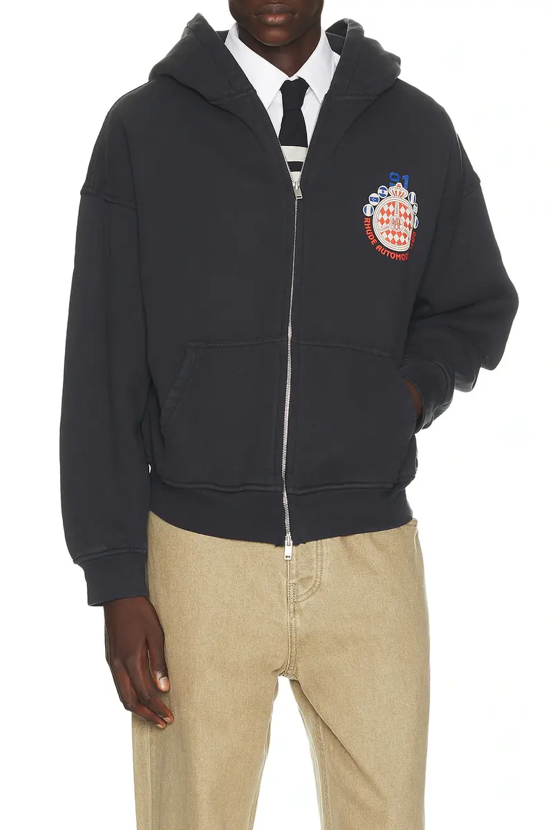 Rhude Automobile Club Zip-Up Hoodie | Thumbnail 2