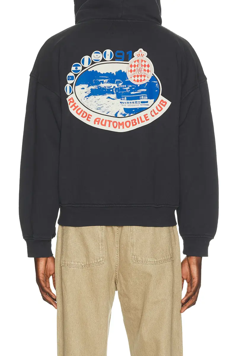 Rhude Automobile Club Zip-Up Hoodie | Thumbnail 3
