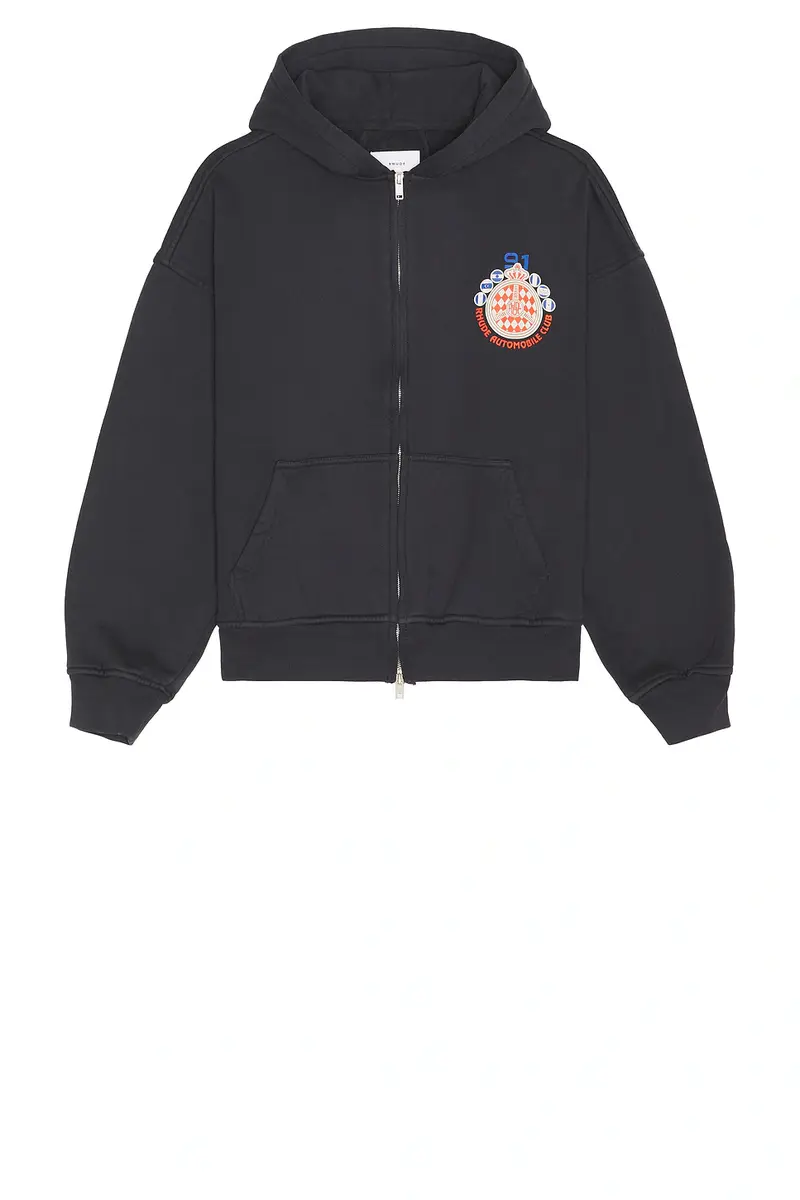 Rhude Automobile Club Zip-Up Hoodie | Thumbnail 5