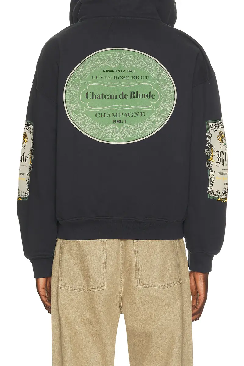 Rhude Bordeaux Reserve Zip-Up Hoodie | Thumbnail 4