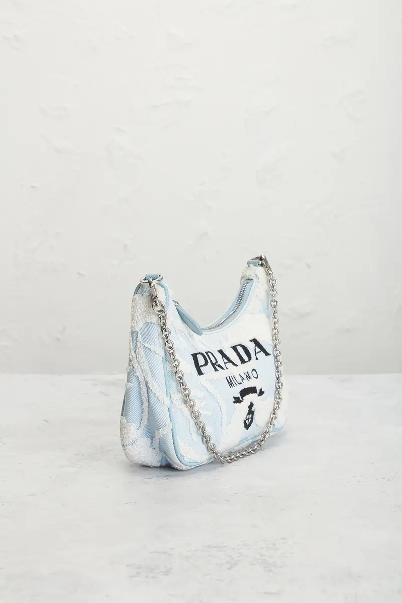 Prada Prada Embroidered Drill Re-Edition 2005 Shoulder Bag | Thumbnail 4 Prada Prada Embroidered Drill Re-Edition 2005 Shoulder Bag | Thumbnail 4