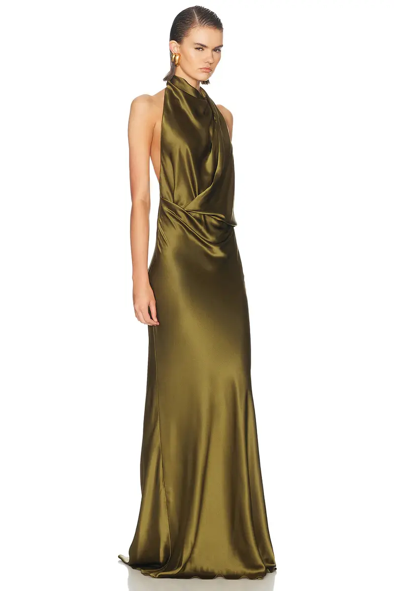 THE SEI Halter Drape Bias Gown | Thumbnail 2 THE SEI Halter Drape Bias Gown | Thumbnail 2