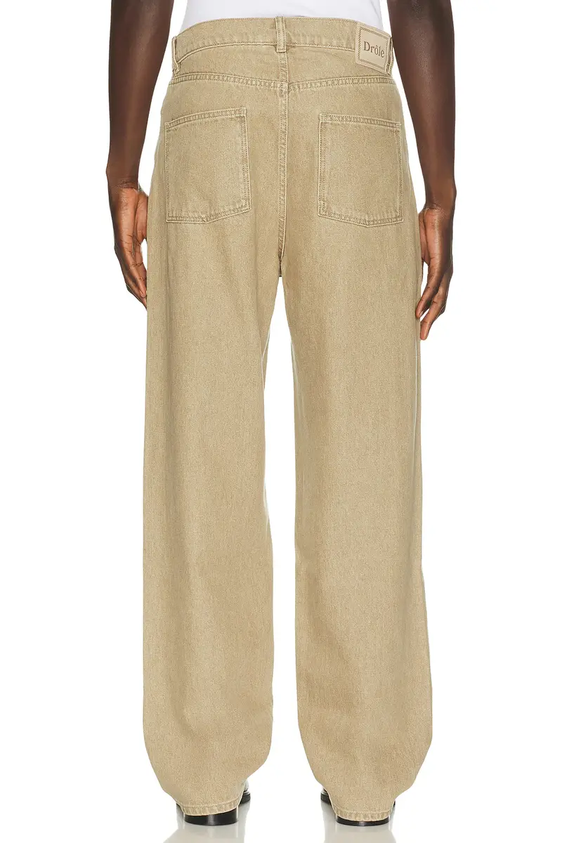 Drôle de Monsieur Washed Khaki Straight Jeans | Thumbnail 3 Drôle de Monsieur Washed Khaki Straight Jeans | Thumbnail 3