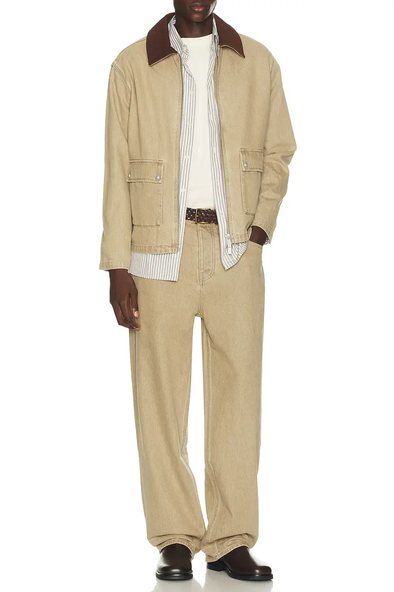 Drôle de Monsieur Washed Khaki Straight Jeans | Thumbnail 4 Drôle de Monsieur Washed Khaki Straight Jeans | Thumbnail 4