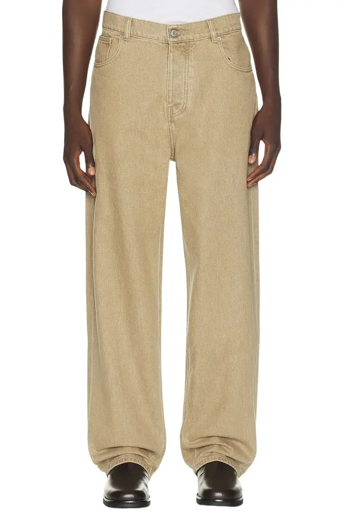 Washed Khaki Straight Jeans Washed Khaki Straight Jeans