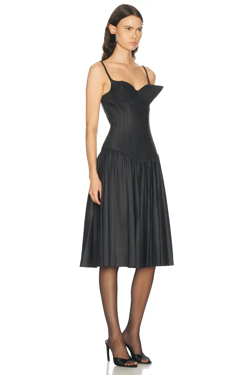 Jean Paul Gaultier Flat Conic Cup Detail Midi Dress | Thumbnail 3 Jean Paul Gaultier Flat Conic Cup Detail Midi Dress | Thumbnail 3