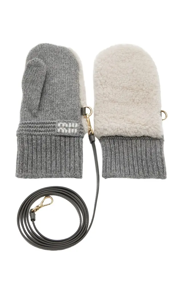 Miu Miu Shearling Mittens