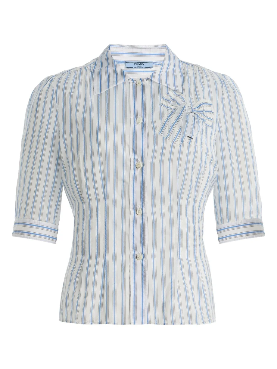 Striped Button-Down Poplin Shirt Striped Button-Down Poplin Shirt