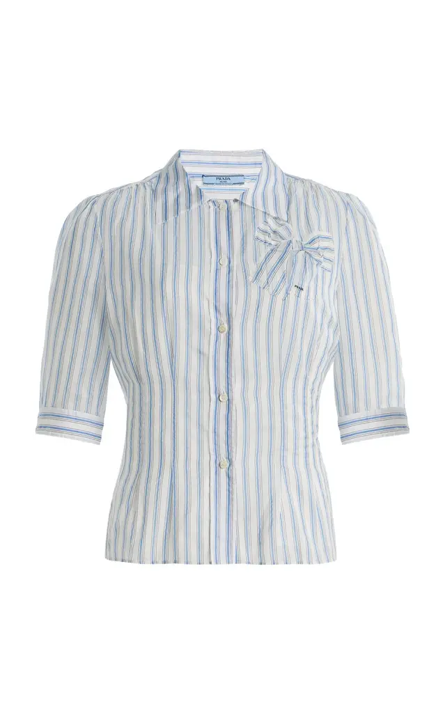 Striped Button-Down Poplin Shirt Striped Button-Down Poplin Shirt
