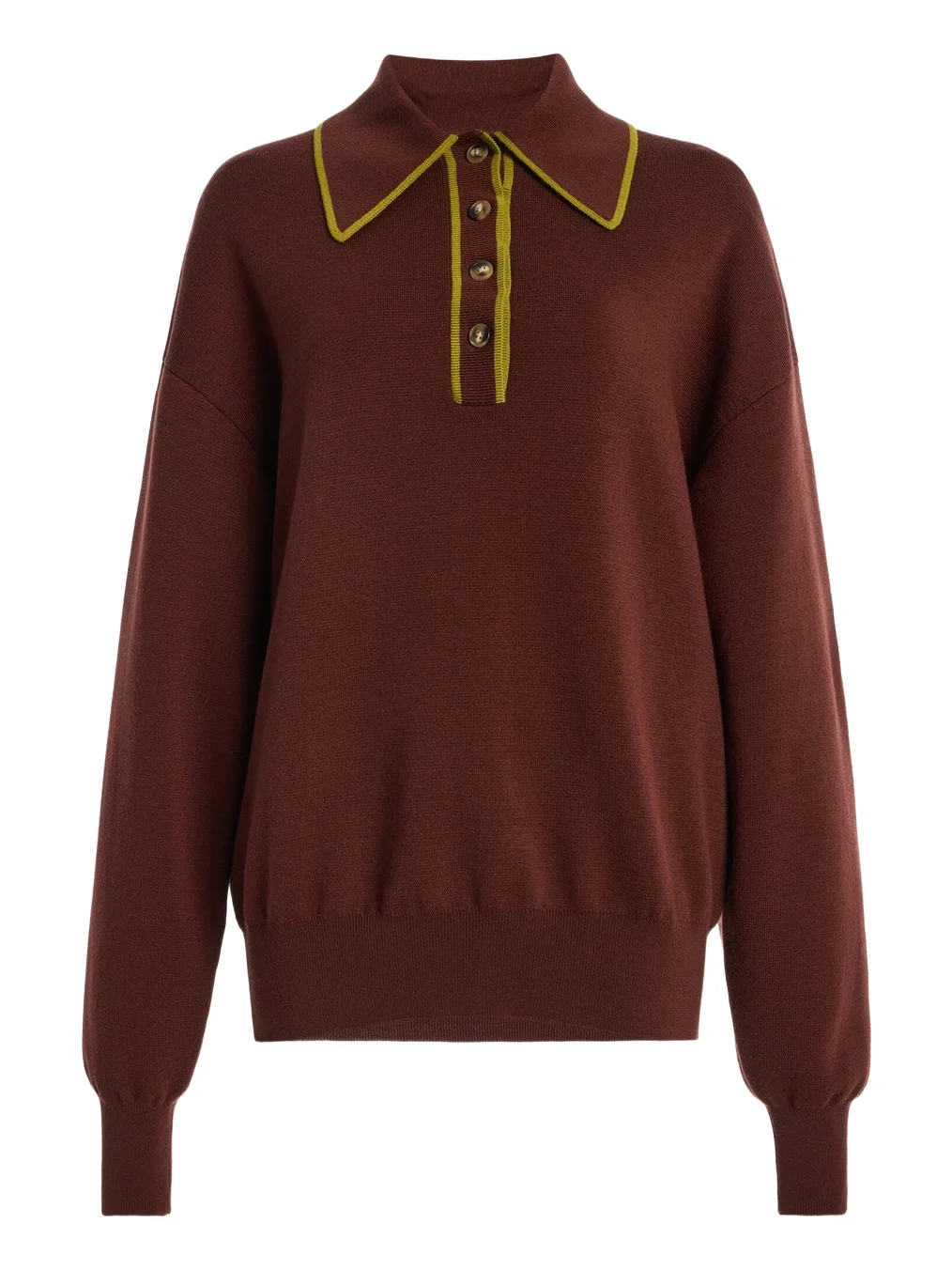 ALÉMAIS Rosette Wool Polo Top
