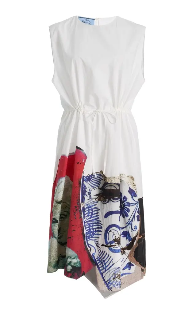 Printed Cotton-Poplin Midi Dress Printed Cotton-Poplin Midi Dress