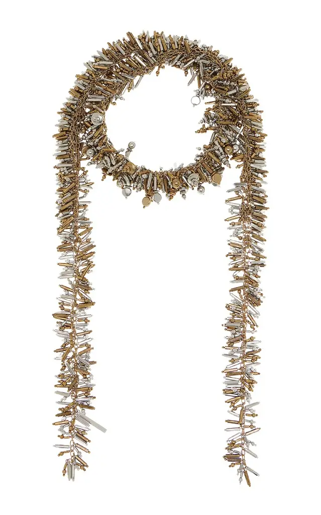 Scarf Acrylic and Brass Necklace Scarf Acrylic and Brass Necklace