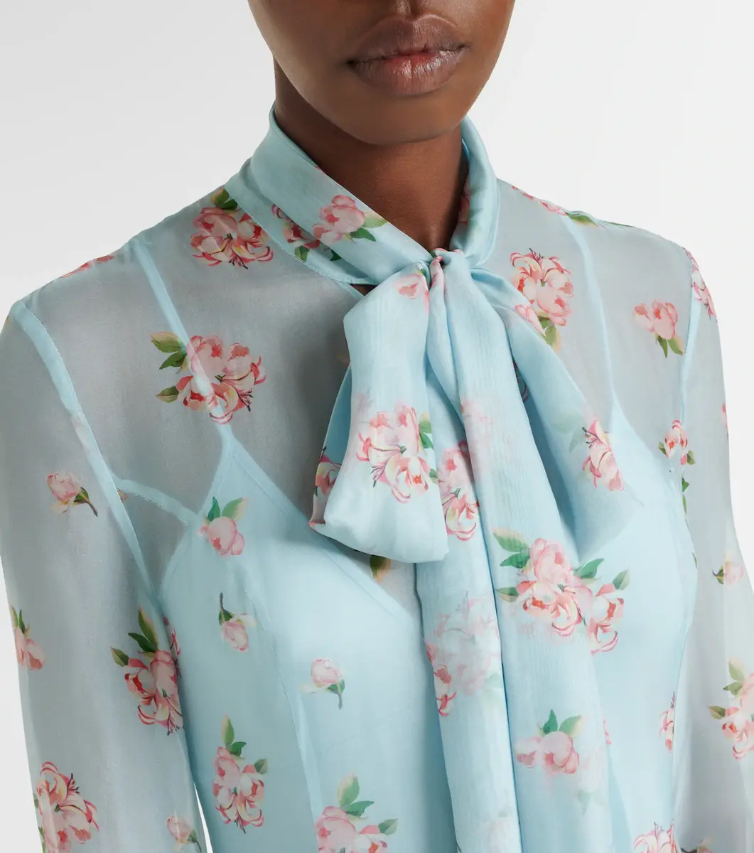 LEO LIN Lilith bow-detail floral chiffon maxi dress | Thumbnail 3 LEO LIN Lilith bow-detail floral chiffon maxi dress | Thumbnail 3
