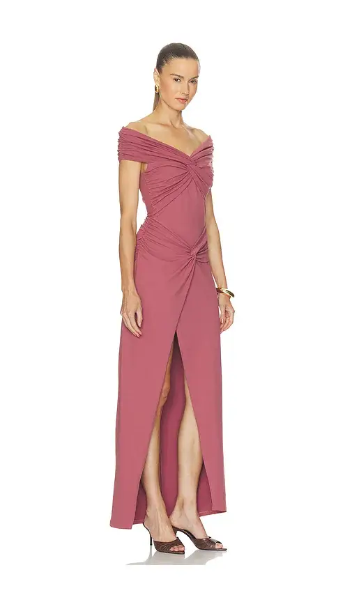 susana monaco Twisted Off Shoulder Dress | Thumbnail 2 susana monaco Twisted Off Shoulder Dress | Thumbnail 2