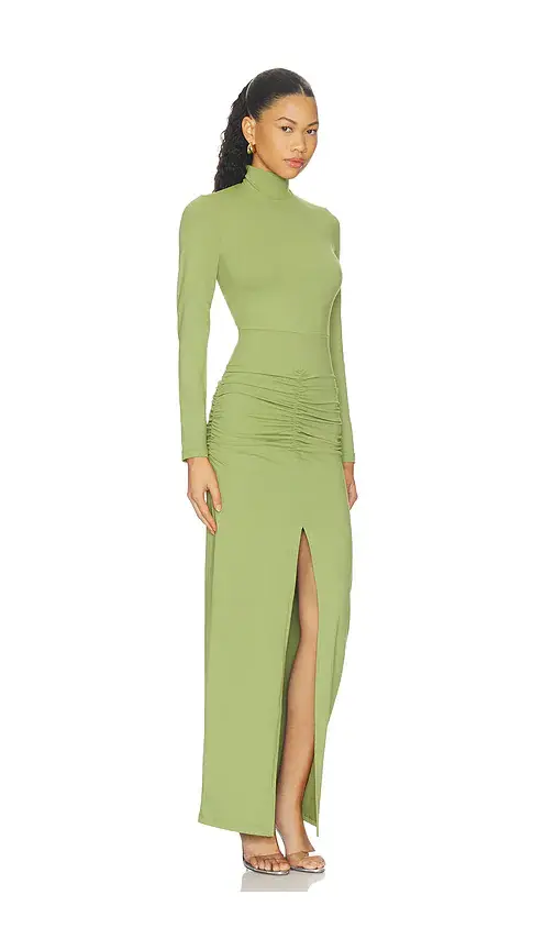 susana monaco Mock Long Sleeve Slit Front Dress | Thumbnail 2 susana monaco Mock Long Sleeve Slit Front Dress | Thumbnail 2
