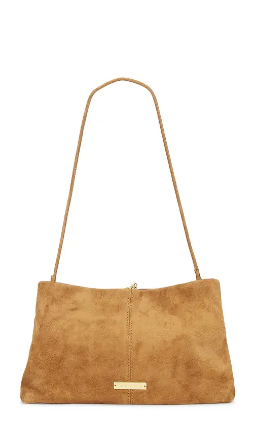 Loeffler Randall Toffee Split Suede With Gold Hardware Clutch | Thumbnail 2 Loeffler Randall Toffee Split Suede With Gold Hardware Clutch | Thumbnail 2