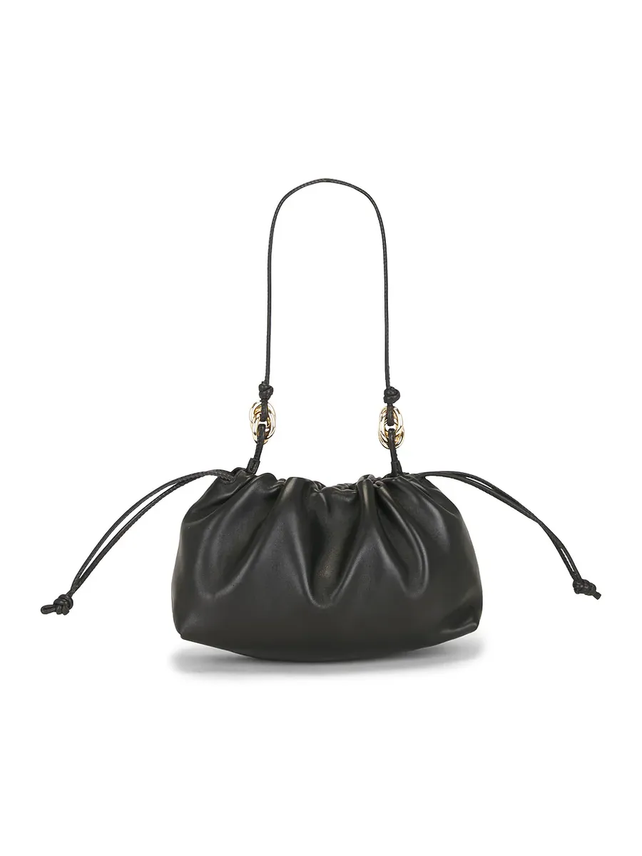 Loeffler Randall Black Nappa With Gold Hardware Shoulder Bag