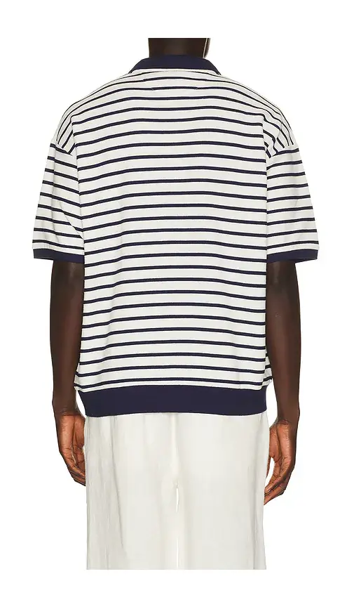 Polo Ralph Lauren Short Sleeve Yarn Dyed Jacquard Textured Interlock Striped Polo | Thumbnail 2 Polo Ralph Lauren Short Sleeve Yarn Dyed Jacquard Textured Interlock Striped Polo | Thumbnail 2