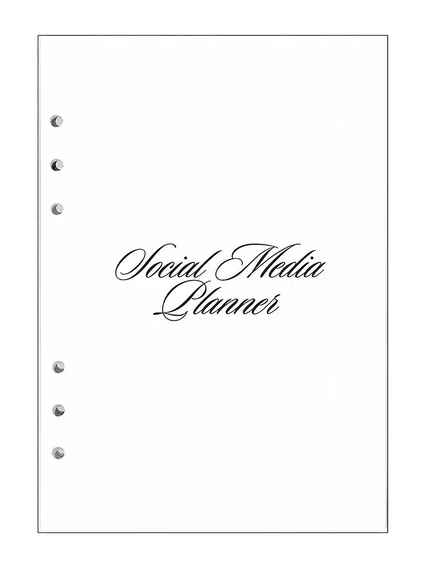 STIL Social Media Planner Insert 6 Ring