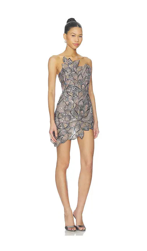 Bronx and Banco Asymmetric Strapless Embellished Mini Dress | Thumbnail 2 Bronx and Banco Asymmetric Strapless Embellished Mini Dress | Thumbnail 2