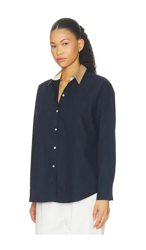 LESET Yoshi Contrast Classic Button Down Top | Thumbnail 2 LESET Yoshi Contrast Classic Button Down Top | Thumbnail 2