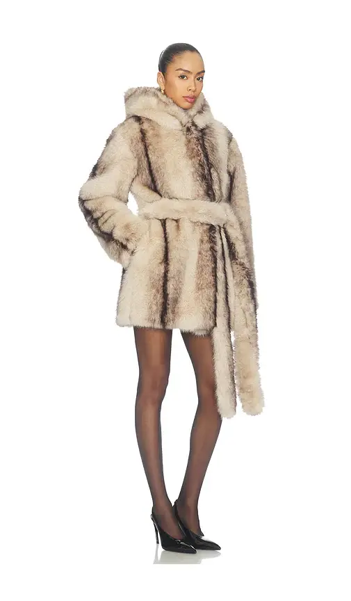 Kim Shui Page Faux Fur Hooded Robe Jacket | Thumbnail 2 Kim Shui Page Faux Fur Hooded Robe Jacket | Thumbnail 2