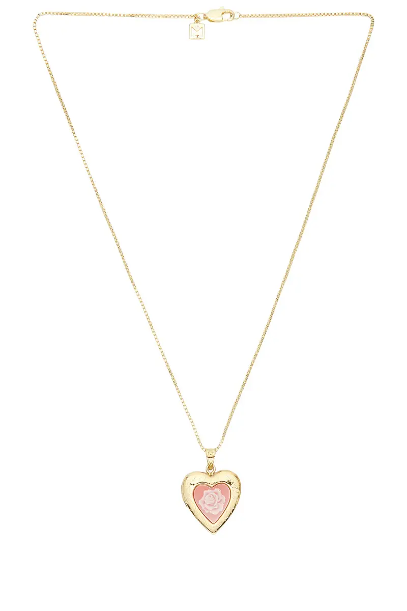 The M Jewelers NY The Pink Rose Photo Locket Necklace