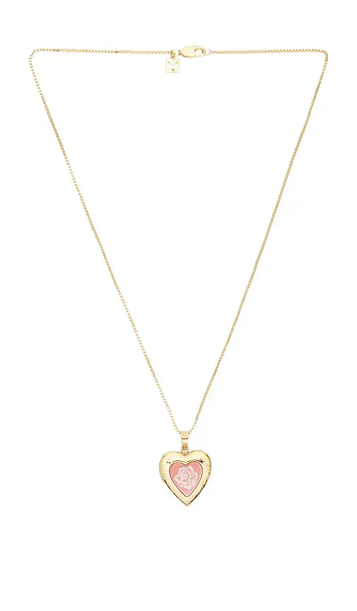 The M Jewelers NY The Pink Rose Photo Locket Necklace