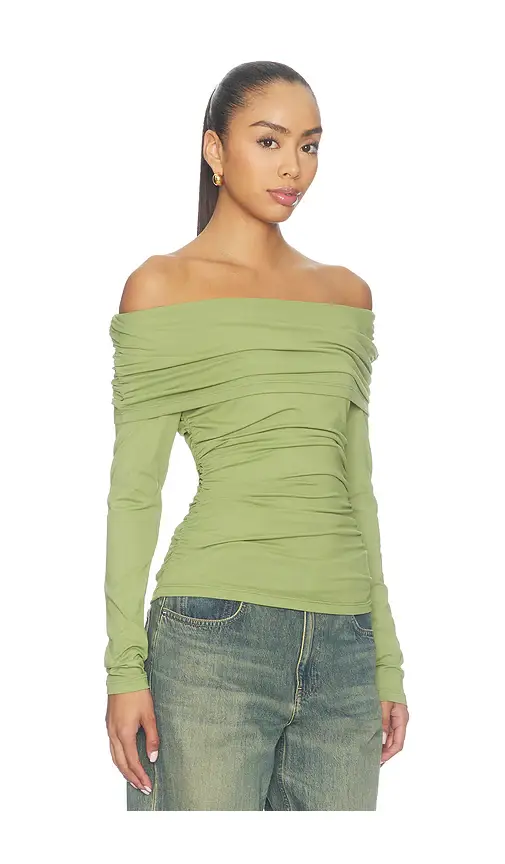 susana monaco Extra Gathered Off Shoulder Top | Thumbnail 2 susana monaco Extra Gathered Off Shoulder Top | Thumbnail 2