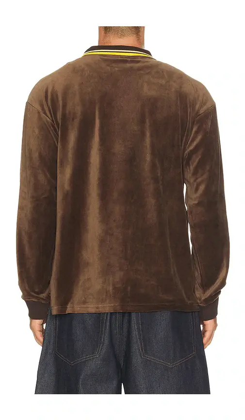 HUF Parker Velour Long Sleeve Polo | Thumbnail 2 HUF Parker Velour Long Sleeve Polo | Thumbnail 2