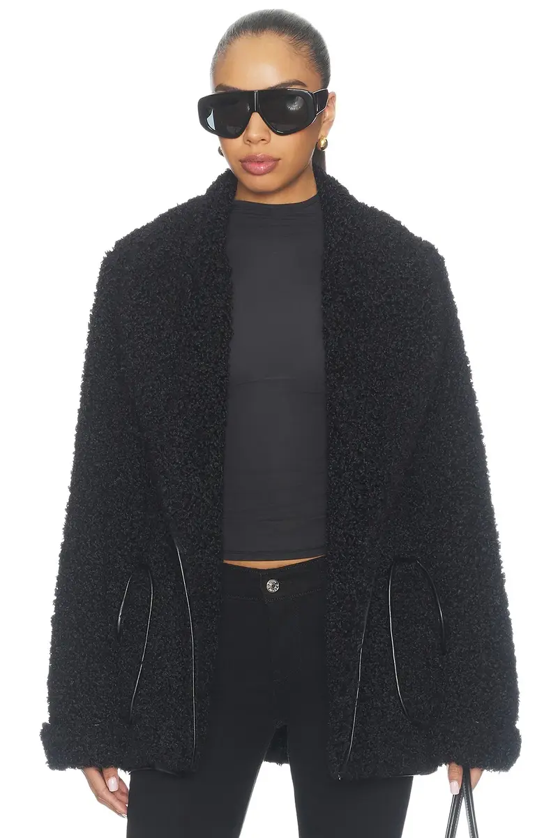 Kimia Sherpa Tie Waist Jacket Kimia Sherpa Tie Waist Jacket