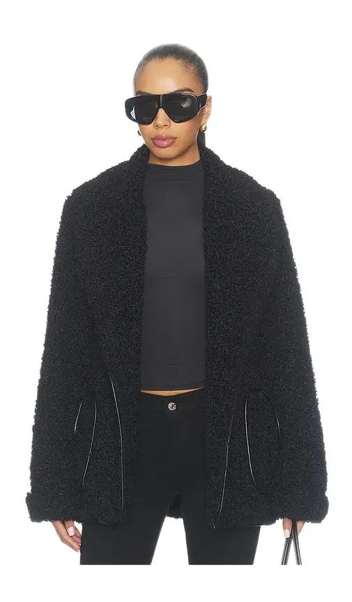 Kimia Sherpa Tie Waist Jacket Kimia Sherpa Tie Waist Jacket