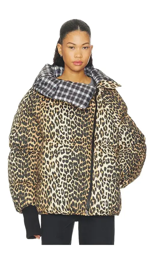 Ganni Future Nylon Printed Quilt Puffer