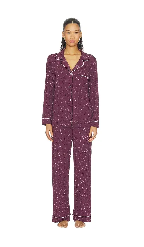 Eberjey Gisele Printed Long Pajama Set
