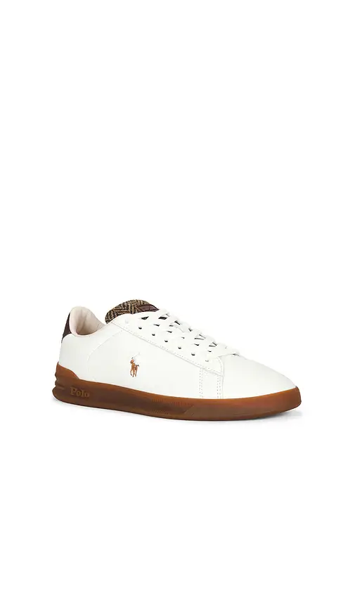 Polo Ralph Lauren Heritage Court III Leather & Croc Low-Top Sneaker | Thumbnail 2 Polo Ralph Lauren Heritage Court III Leather & Croc Low-Top Sneaker | Thumbnail 2