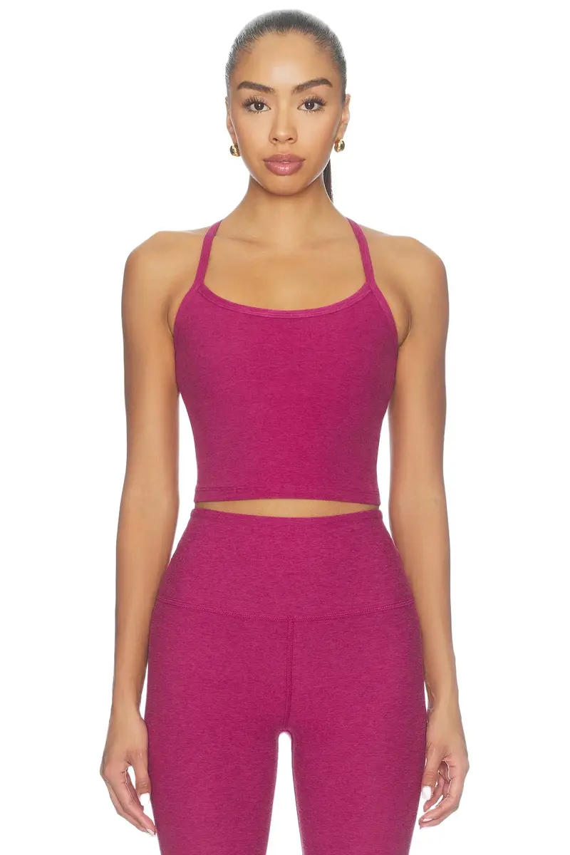Spacedye Slim Racerback Cropped Tank Top