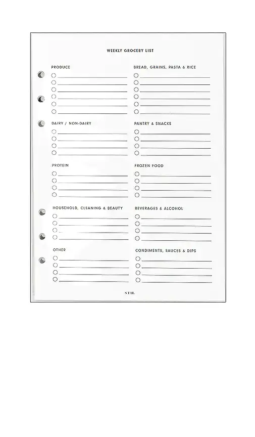 STIL Meal Planner Insert 6 Ring