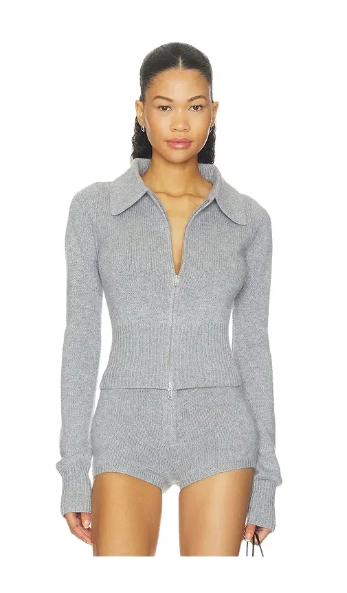 Cashmere Ribbed Collar Cardigan Cashmere Ribbed Collar Cardigan