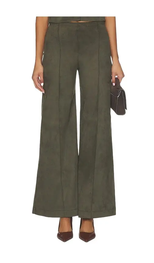Suede Standard Wide Leg Pant Suede Standard Wide Leg Pant