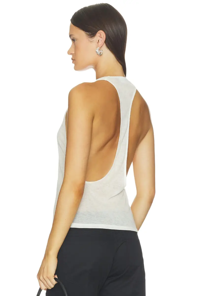 EB Denim Valley Sheer Racer Tank Top
