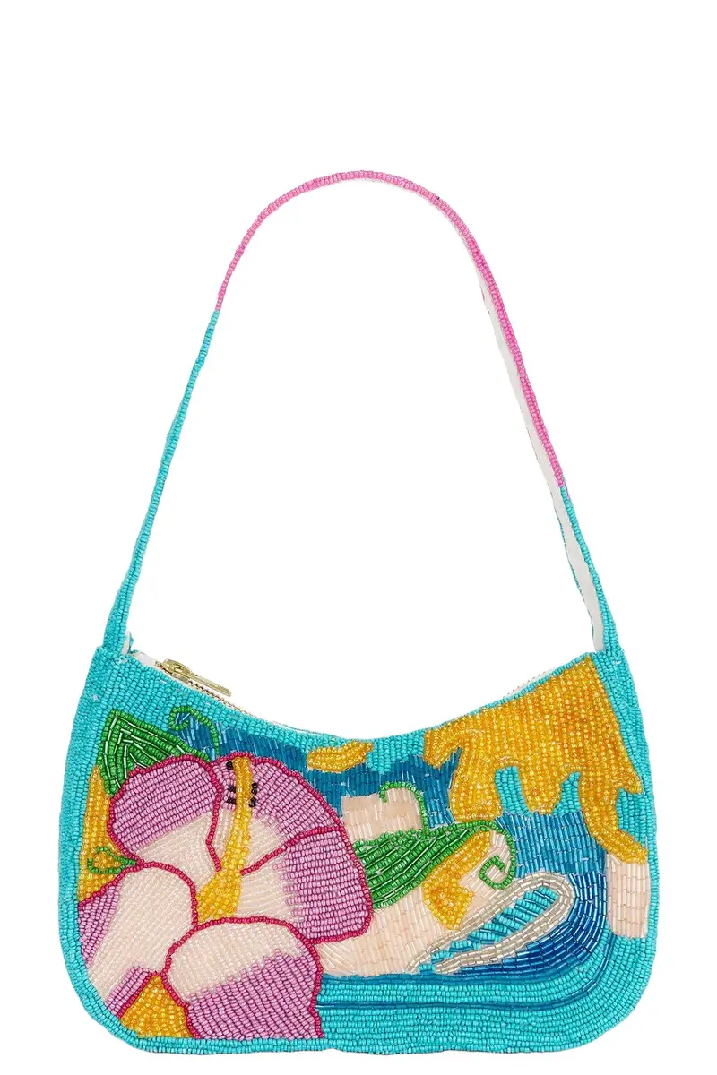 Beaded Floral Shoulder Bag Beaded Floral Shoulder Bag